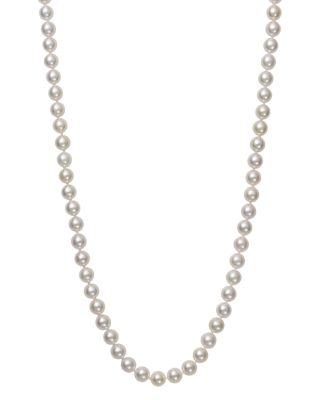 Akoya Pearl Necklace in 14K Yellow Gold 