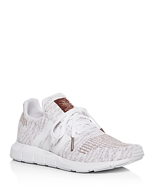 Adidas Originals Women's Swift Run Knit Low-top Sneakers In White/copper
