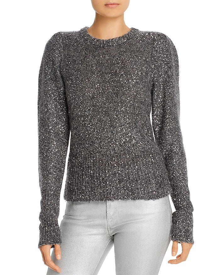 FRAME SEQUINED PUFF-SLEEVE SWEATER,LWSW0737