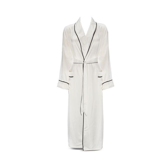 Shop Gingerlily Silk Robe - 100% Exclusive In Ivory