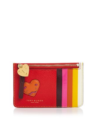 Tory Burch Perry Patchwork Hearts Card Case | Bloomingdale's