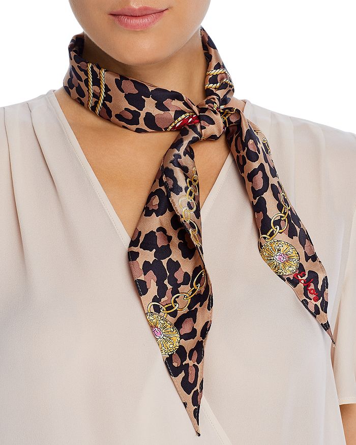 Echo Leopard Print Silk Scarf