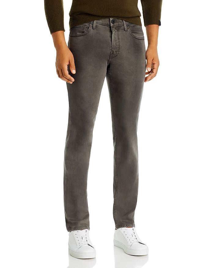 Paige Croft Skinny Fit Jeans In Slate Rock Coated