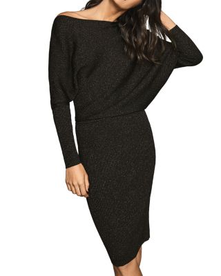 reiss metallic dress