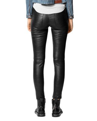 Phlame Crinkled-Leather Pants