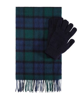 barbour scarf and glove set