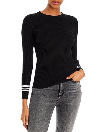 AQUA Striped-Cuff Sweater - 100% Exclusive | Bloomingdale's