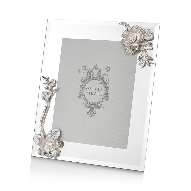 Olivia Riegel Botanica Silver & Crystal Frame In Silver