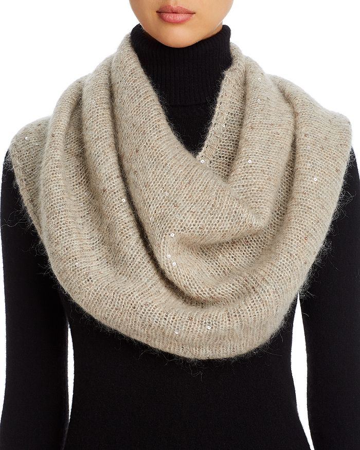 EILEEN FISHER SEQUINED INFINITY SCARF,R9IDY-A0411M