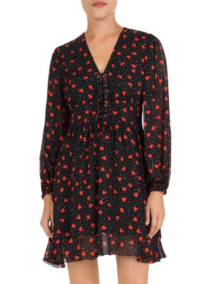 chinese dress ladies Sheer Lace Fishtail Gown in Cherry Red - 14