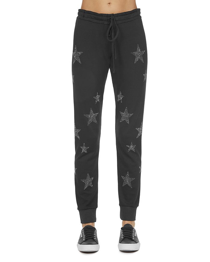 Michael Lauren Price Embellished Star Sweatpants In Black
