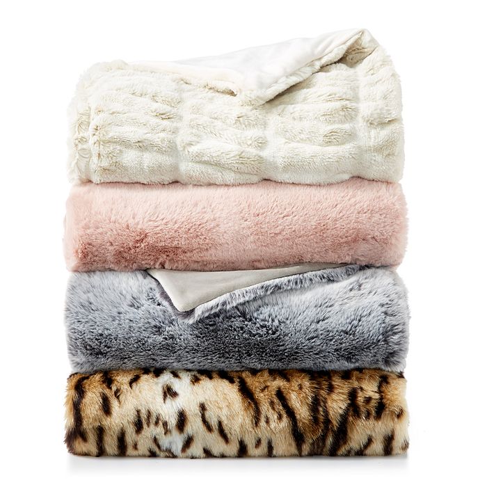 Hudson park faux fur throw sales