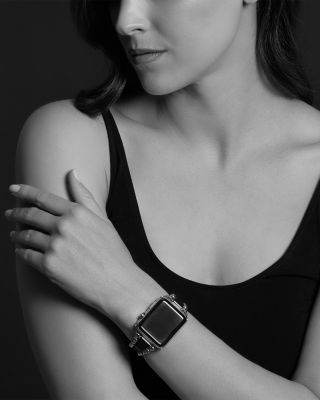 Smart Caviar Black Ceramic Apple™ Watch Bracelet, 42-44mm