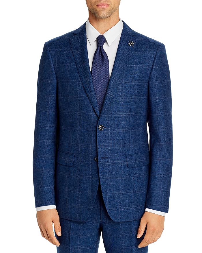John Varvatos Bleecker Tonal Plaid Slim Fit Suit Jacket In Blue/lavender | ModeSens