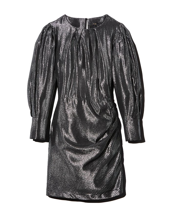 Maje Ralery Striped Metallic Mini Dress | Bloomingdale's