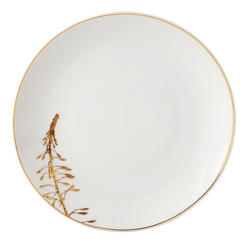 Bernardaud Vegetal Coupe Bread & Butter Plate In White/gold