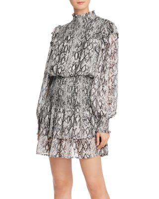 long snake print dress