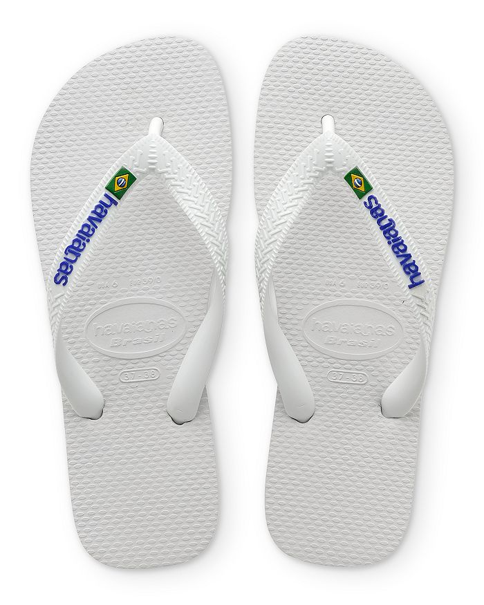 Shop Havaianas Men's Brazil Flip Flops In White