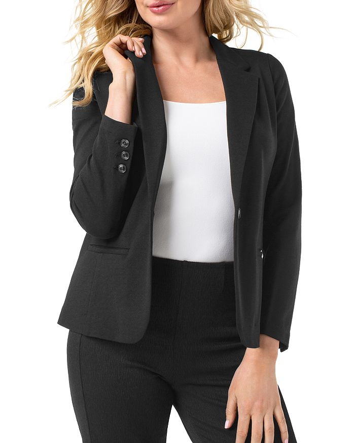Liverpool Los Angeles Fitted Ponte Blazer In Black
