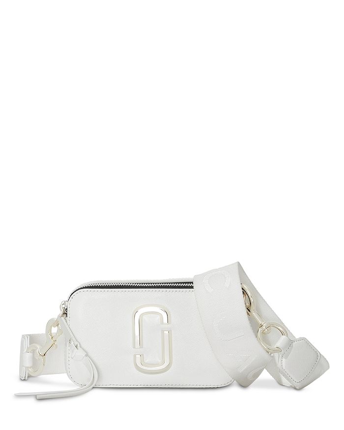 Marc Jacobs Snapshot Dtm Camera Crossbody In White/gold