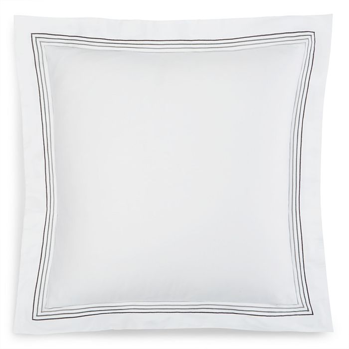 Frette Hotel Cruise Sham In White/ Slate Gray