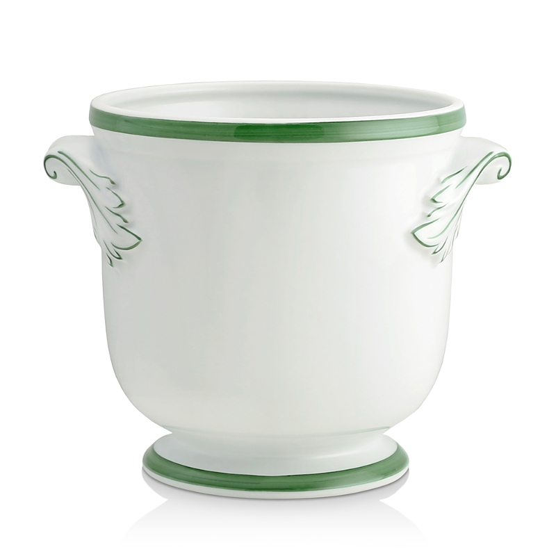 William Yeoward Crystal Mara Cachepot Vase, 6 In Green