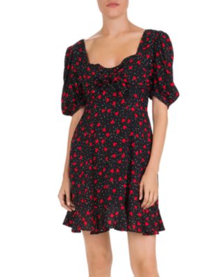 The Kooples So In Love Heart & Polka Dot Print Mini Dress | Bloomingdale's
