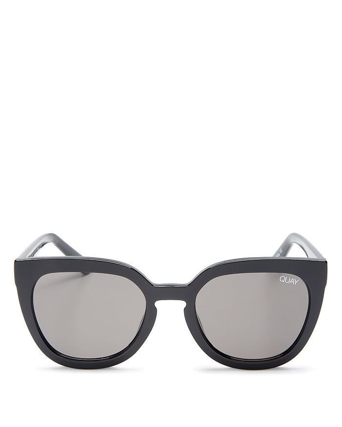Quay Women's Noosa Cat Eye Sunglasses, 55mm In Shiny Black/smoke