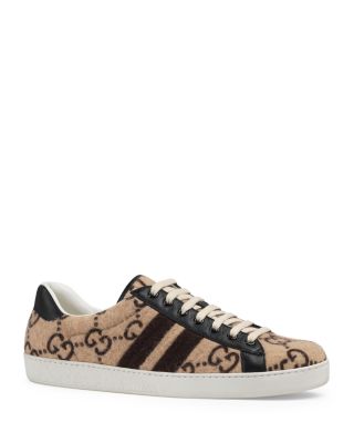 Gucci Men's Ace GG Wool Lace-Up 