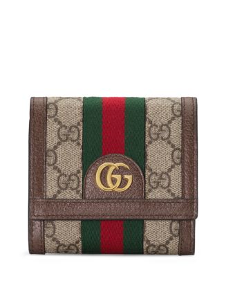 Ophidia GG zip around wallet in beige and blue Supreme