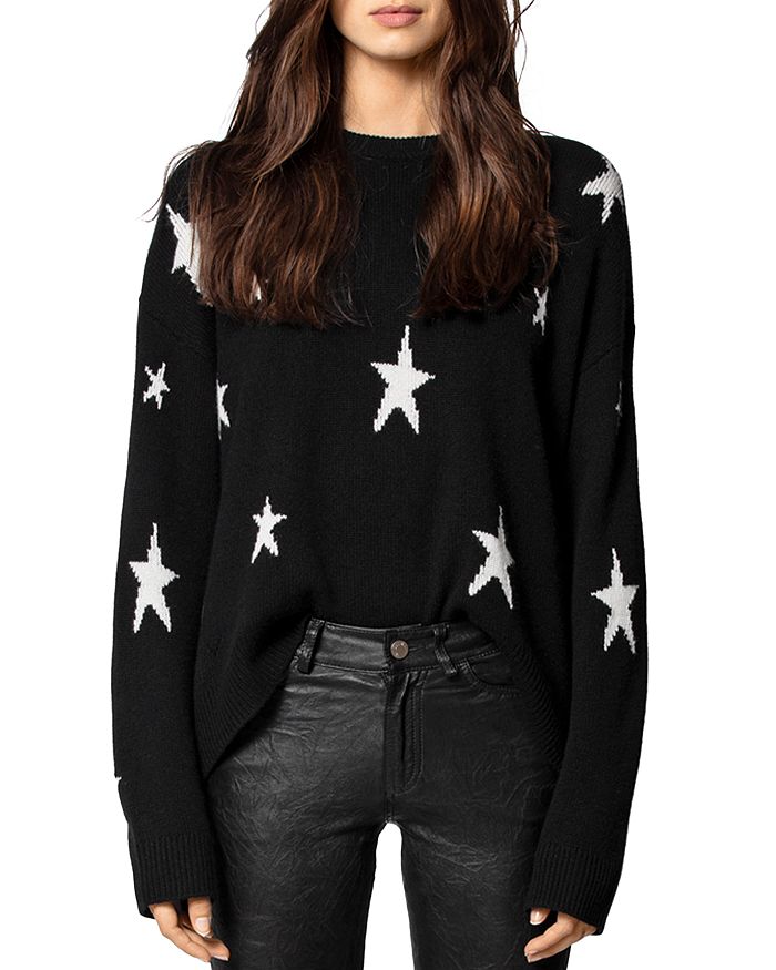 Sky Taxpayer rustfri Zadig & Voltaire Markus Star Printed Cashmere Sweater | Bloomingdale's