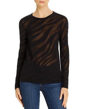Rag Bone Valencia Semi Sheer Zebra Tee Bloomingdale S