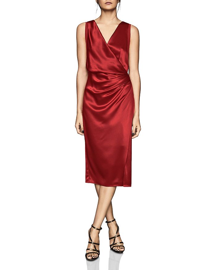 REISS LUCINE DRAPED COCKTAIL DRESS 29535565