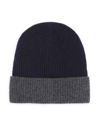 mens navy wooly hat