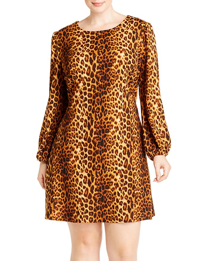 Aqua Curve Leopard Puff-sleeve Dress - 100% Exclusive