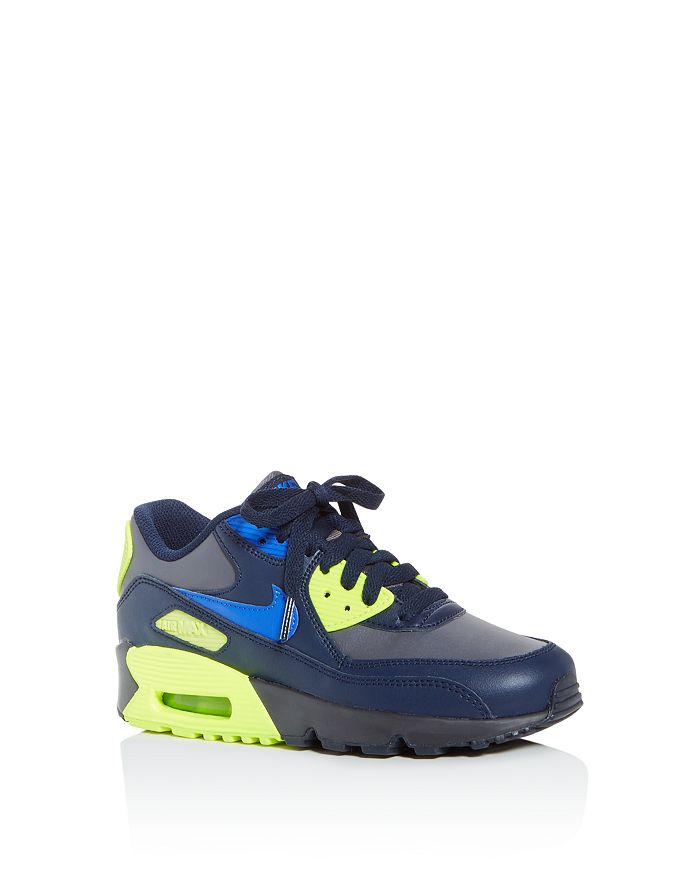 NIKE UNISEX AIR MAX 90 LEATHER LOW-TOP trainers - BIG KID,833412