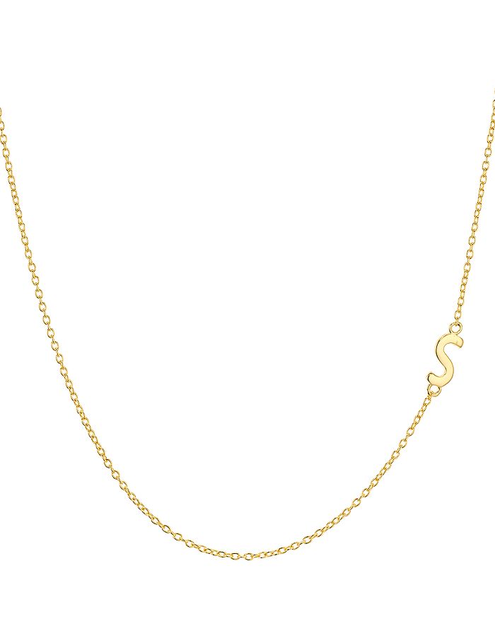 Shop Argento Vivo Asymmetrical Initial Necklace In 18k Gold-plated Sterling Silver, 16 In Gold/s