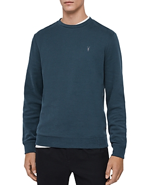 Allsaints Theo Crewneck Sweatshirt In Teal Blue