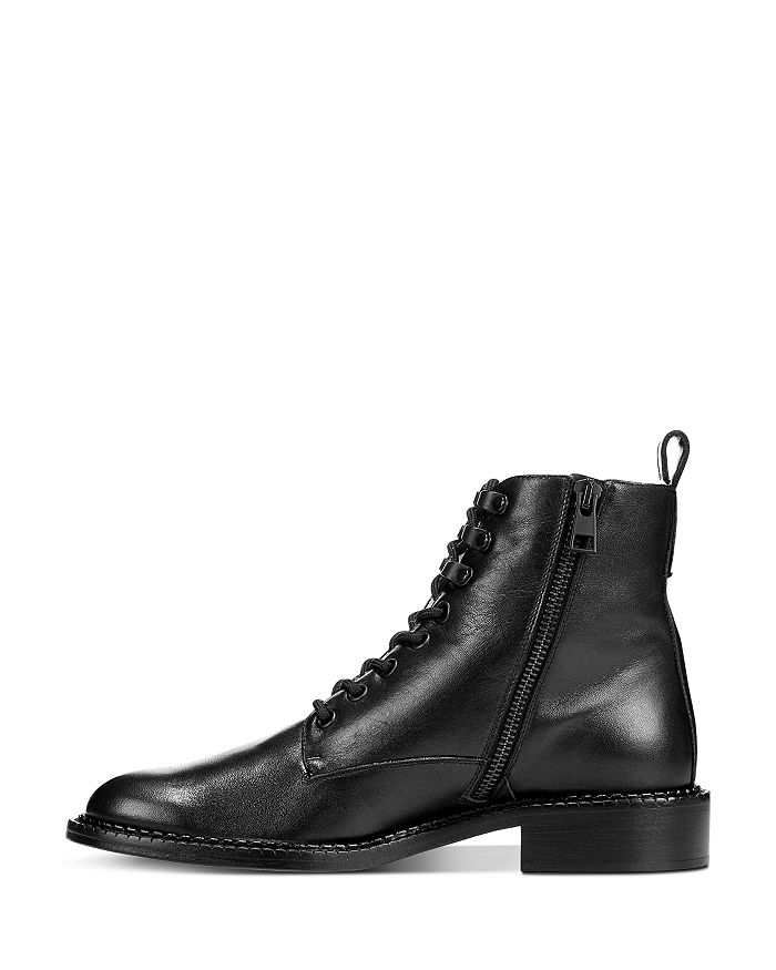 Vince Cabria Shearling-lined Leather Combat Boots In Black | ModeSens