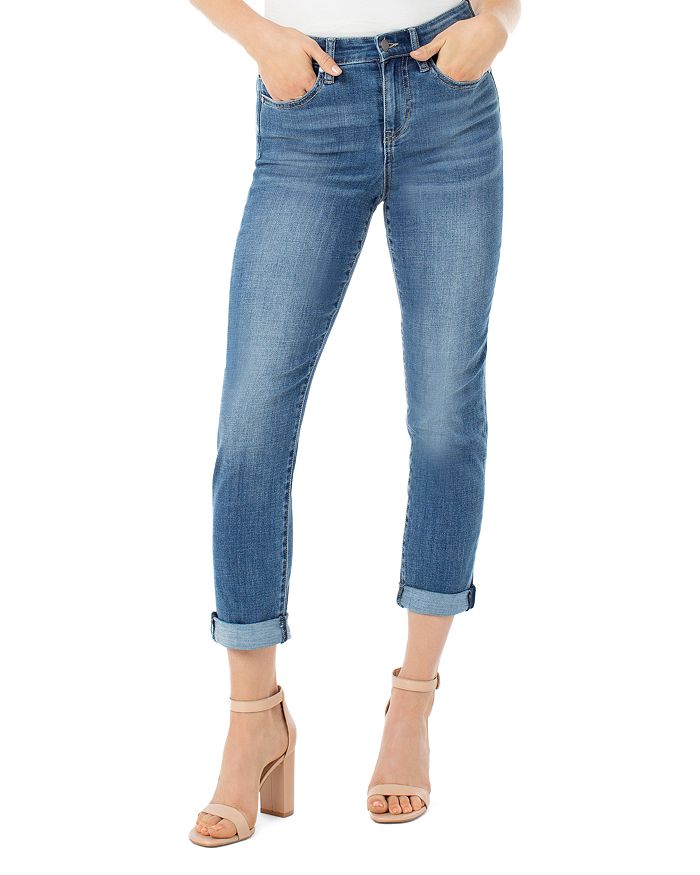 LIVERPOOL LOS ANGELES MARLEY HIGH RISE GIRLFRIEND SLIM CROPPED JEANS IN LITTLETON,LM5165CH4