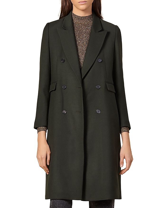 Sandro Nanil Double-Breasted Coat | Bloomingdale's