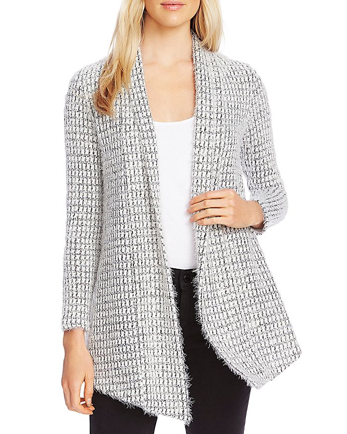 VINCE CAMUTO TEXTURED OPEN-FRONT CARDIGAN,9169635