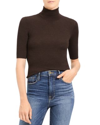 Theory Leenda Regal Wool Turtleneck Top | Bloomingdale's