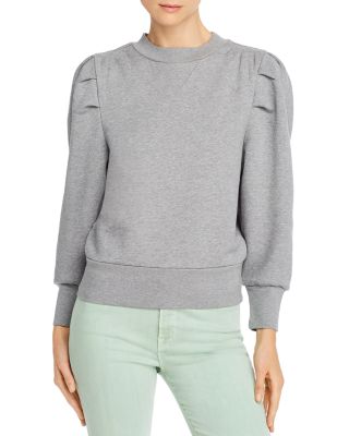 grey puff sleeve sweatshirt