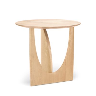 Oak Geometric Side Table