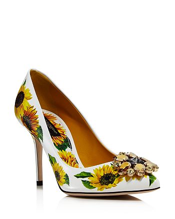 Dolce & Gabbana Women's Sunflower Embroidered Pumps | Bloomingdale's