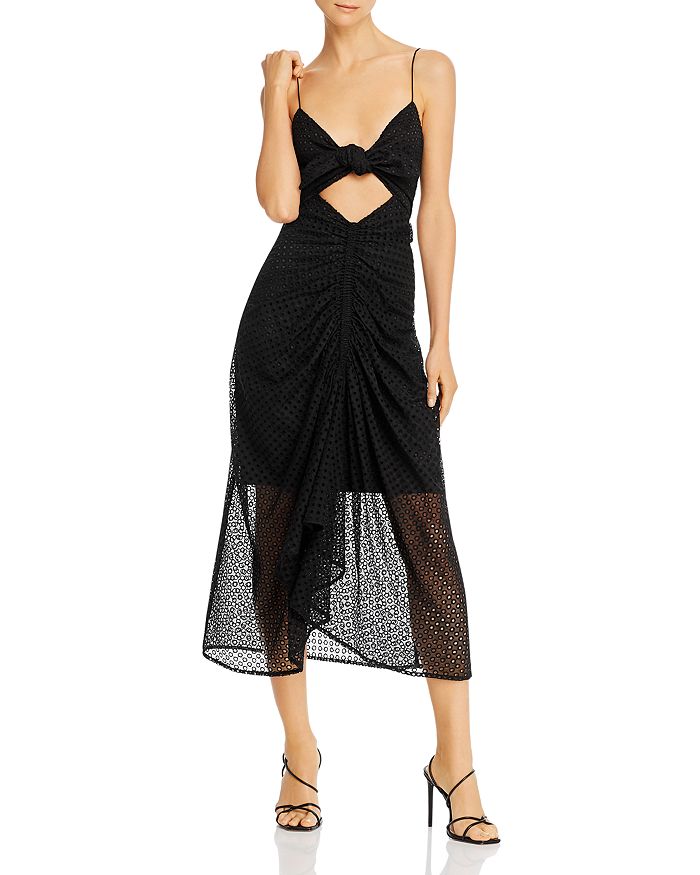 SIGNIFICANT OTHER MALIA EYELET CUTOUT MIDI DRESS,SD191046D