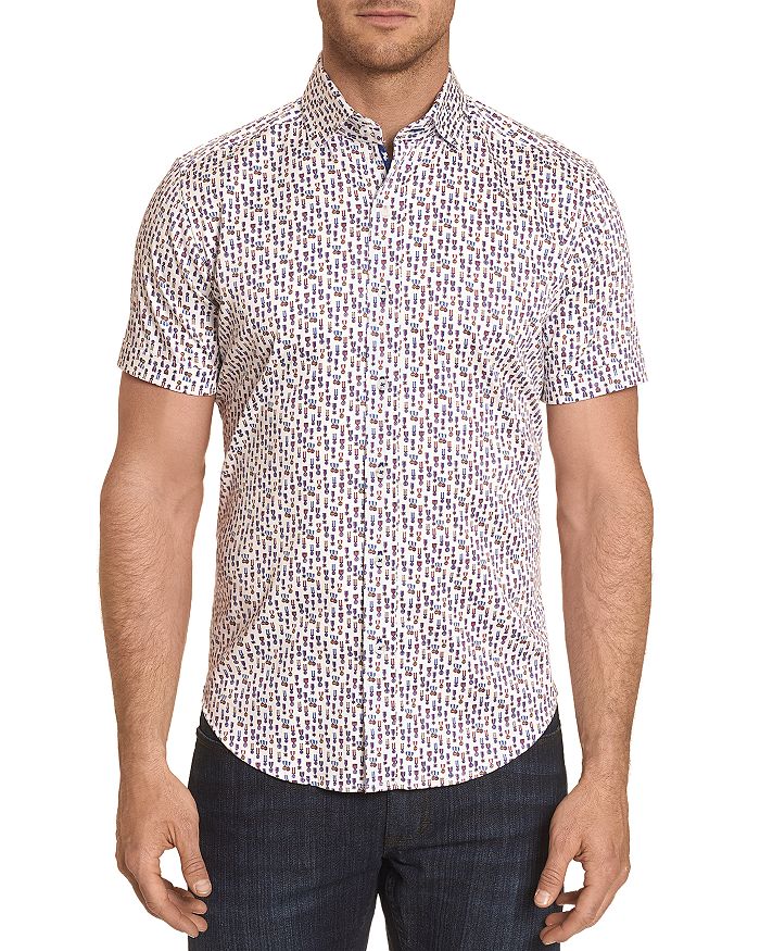 dressing gownRT GRAHAM MAXCY SHORT-SLEEVE SHIRT, BLOOMINGDALE'S SLIM FIT,MR192189TF
