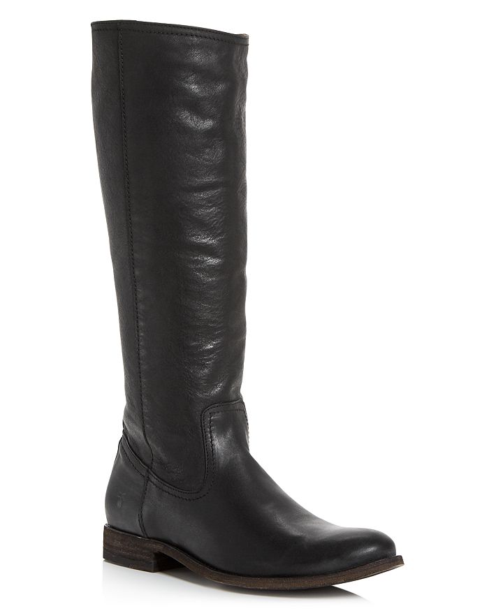 Frye Women's Melissa Stud Back Zip Tall Boots In Black