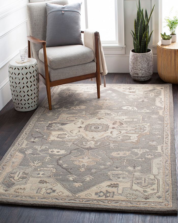 Shop Surya Caesar Cae-1196 Area Rug, 8' X 11' In Charcoal/taupe